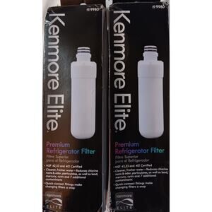 Kenmore Elite Premium Refrigerator Filters (Qty 2) 1 Sealed 1 Unwrapped 46 9980
